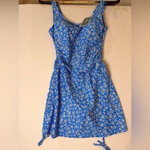 Floral Blue bathing suit dress, nwt size medium